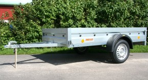 Kipper 750 kg Sorelpol N7-236 PKW Anhänger GN126 Ladefläche 2360x1290mm kippbar
