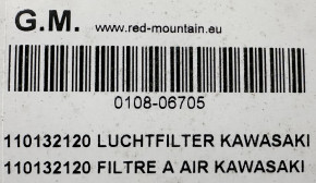 Luftfilter für Kawasaki Motoren 110132120 0108-06705