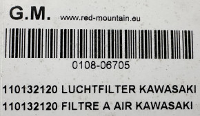 Luftfilter für Kawasaki Motoren 110132120 0108-06705